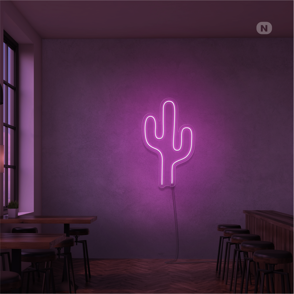 Neonskylt Kaktus