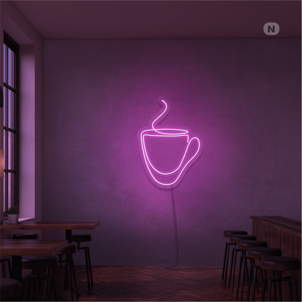 Neonskylt Kaffemugg