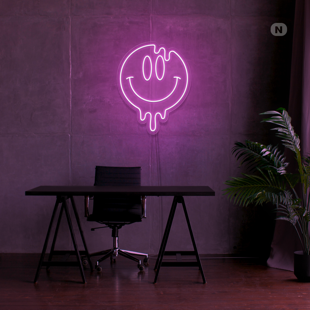 Neonskylt Smiley
