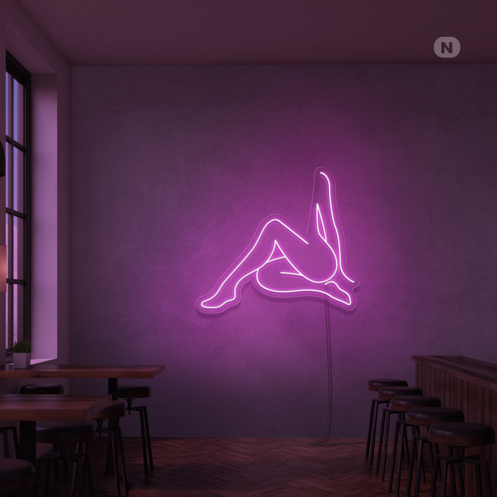 Neonskylt Sexig flicka