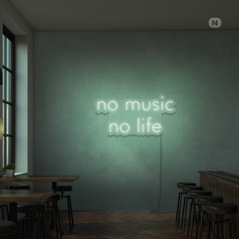 Neonskylt No Music No Life