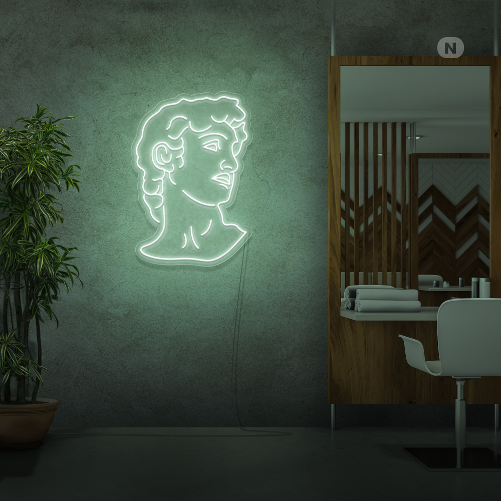 Neonskylt Michelangelos David