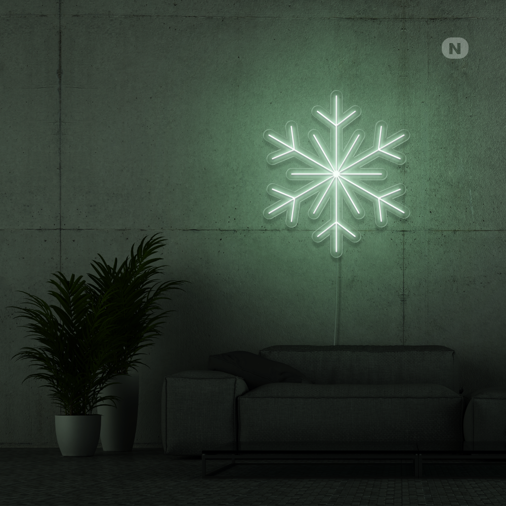 Neonskylt Snöflingor