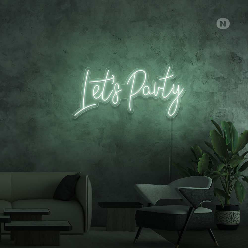 Neonskylt Lets Party