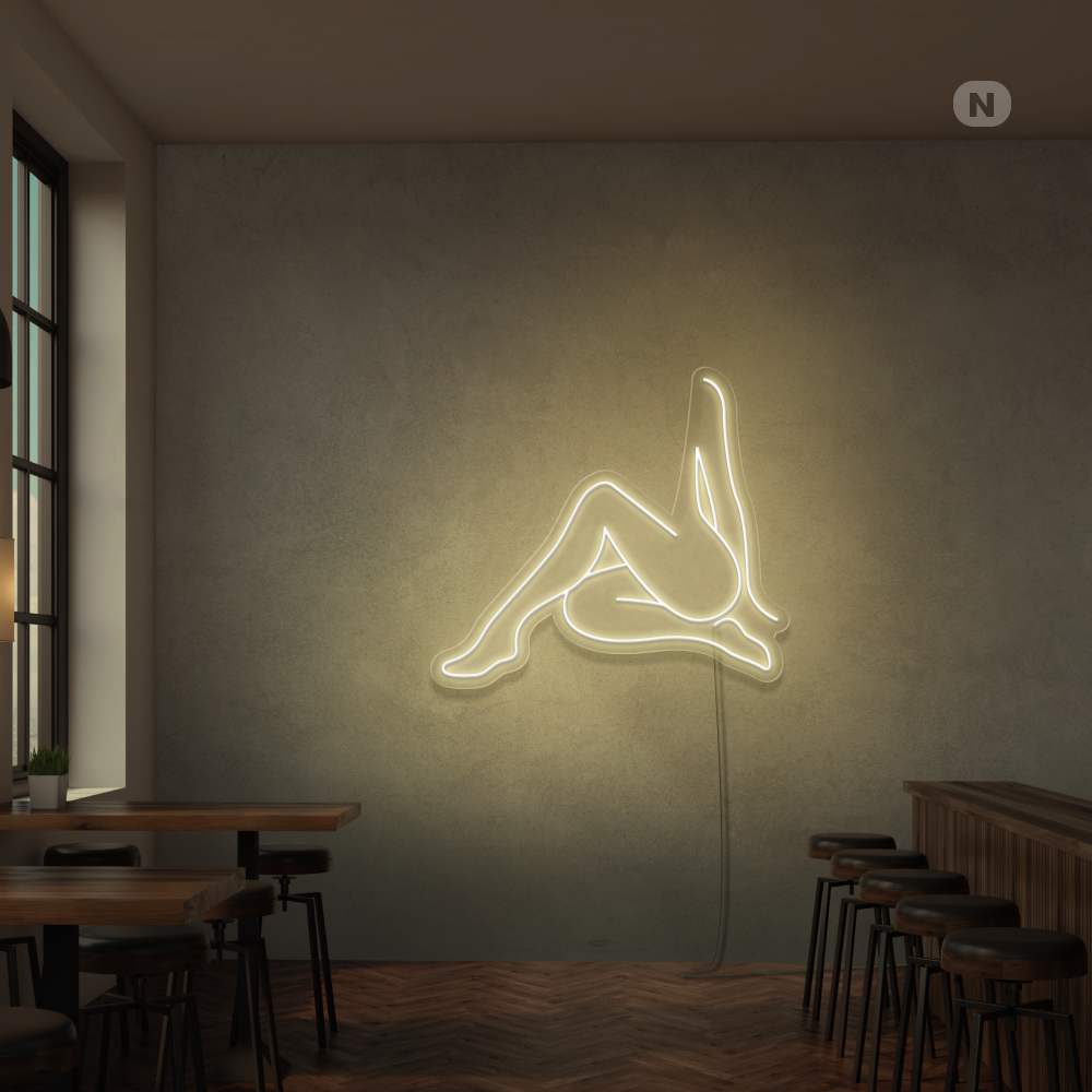 Neonskylt Sexig flicka