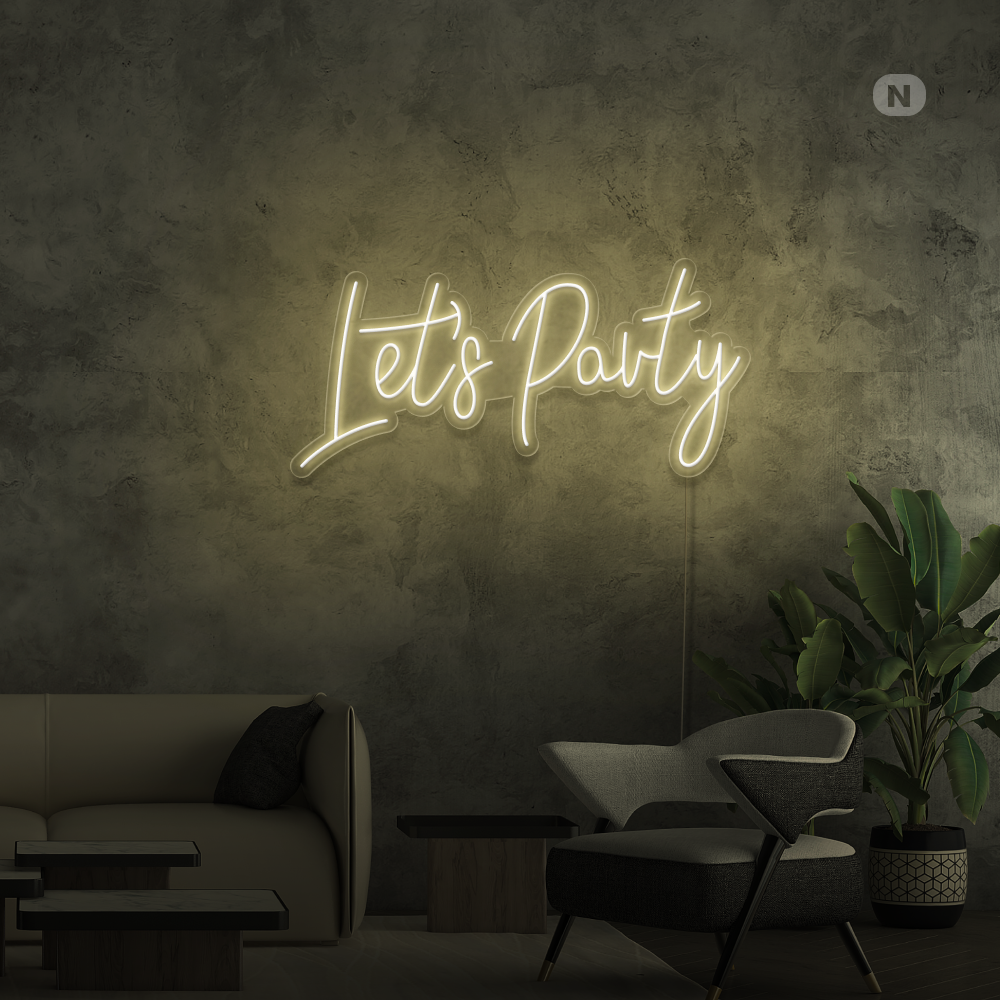 Neonskylt Lets Party