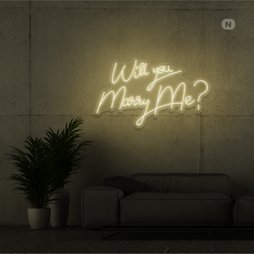 Neonskylt Will You Marry Me