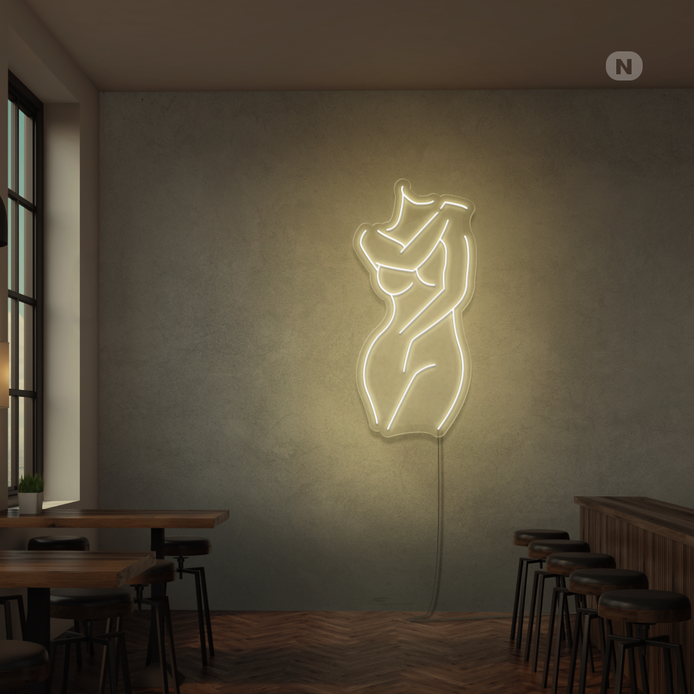 Neonskylt Sexig flicka