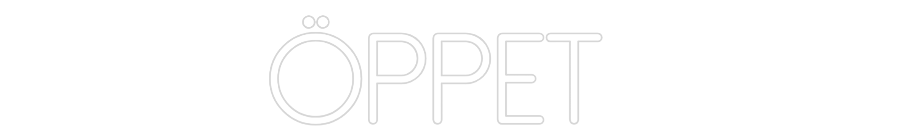 Anpassad neon: Öppet