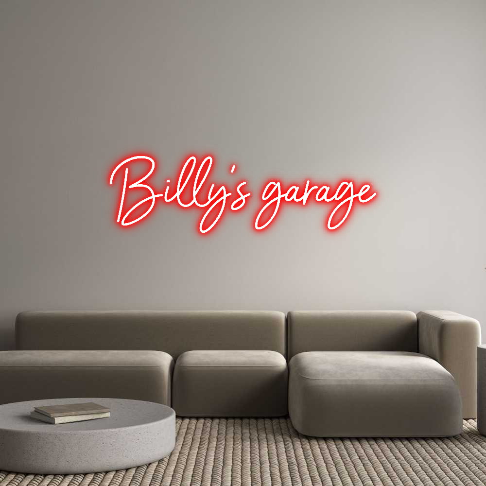Anpassad neon: Billy’s garage