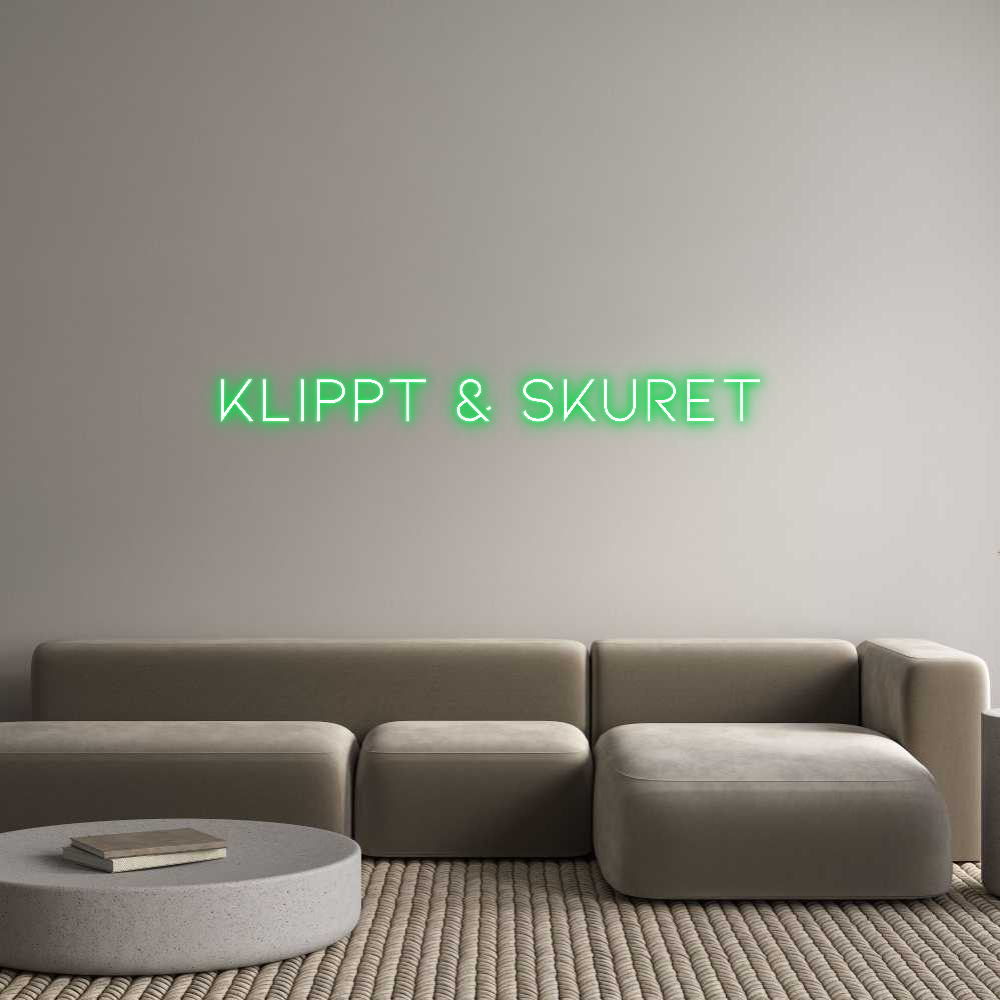 Anpassad neon: Klippt & Skur...