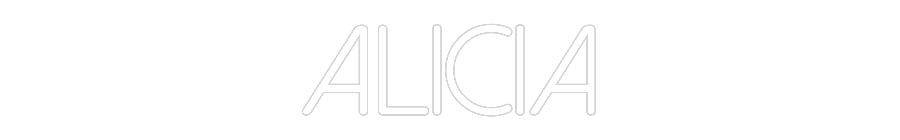 Anpassad neon: ALICIA