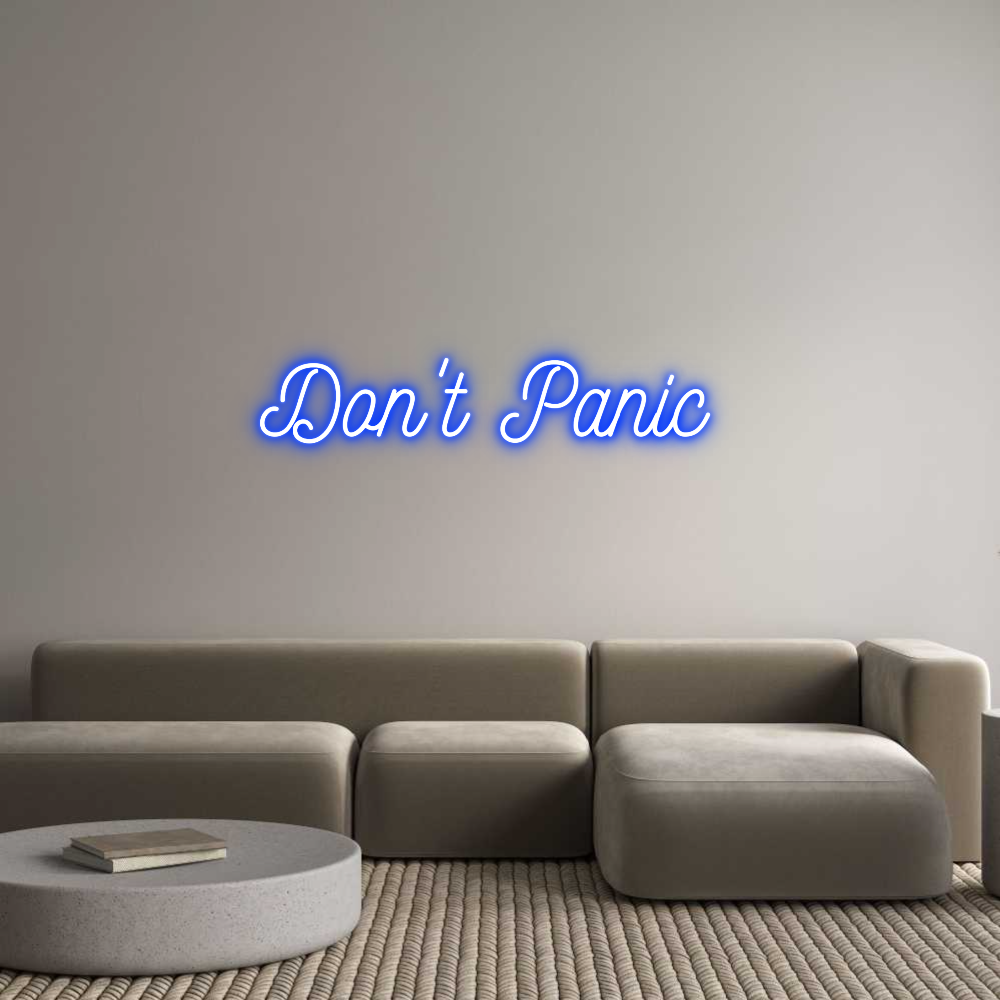 Anpassad neon: Don't Panic