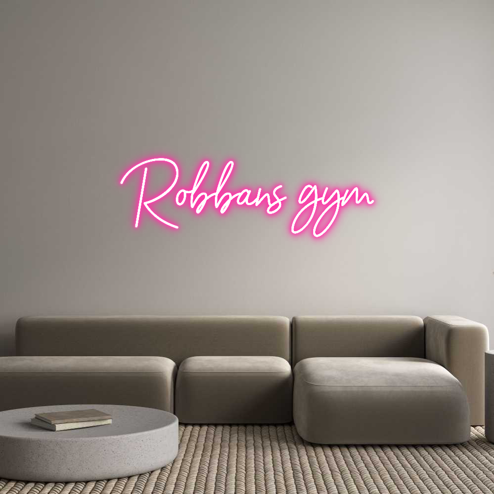 Anpassad neon: Robbans gym