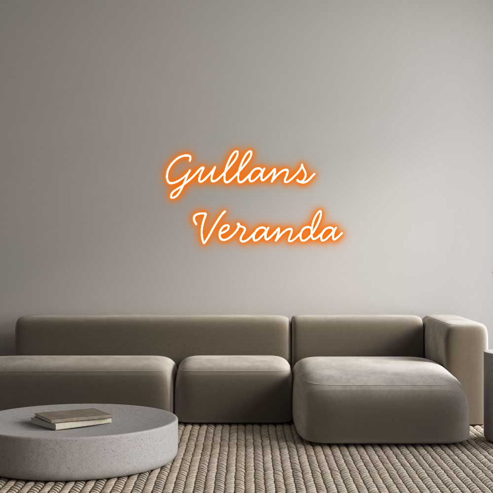 Anpassad neon: Gullans
...