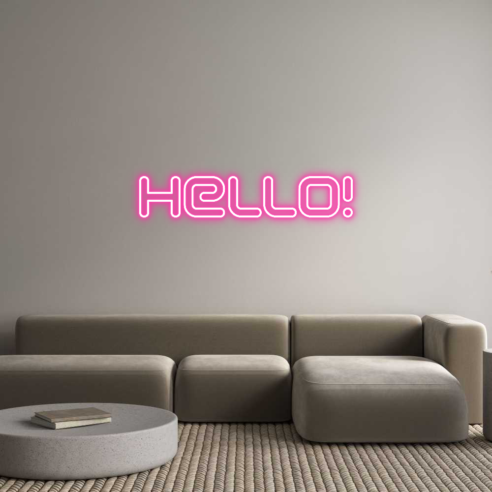 Anpassad neon: Hello!