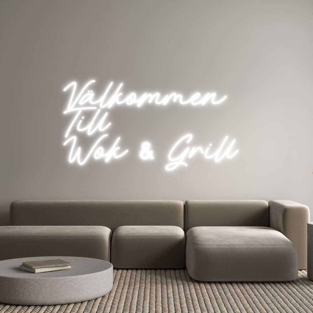 Anpassad neon: Välkommen
Ti...