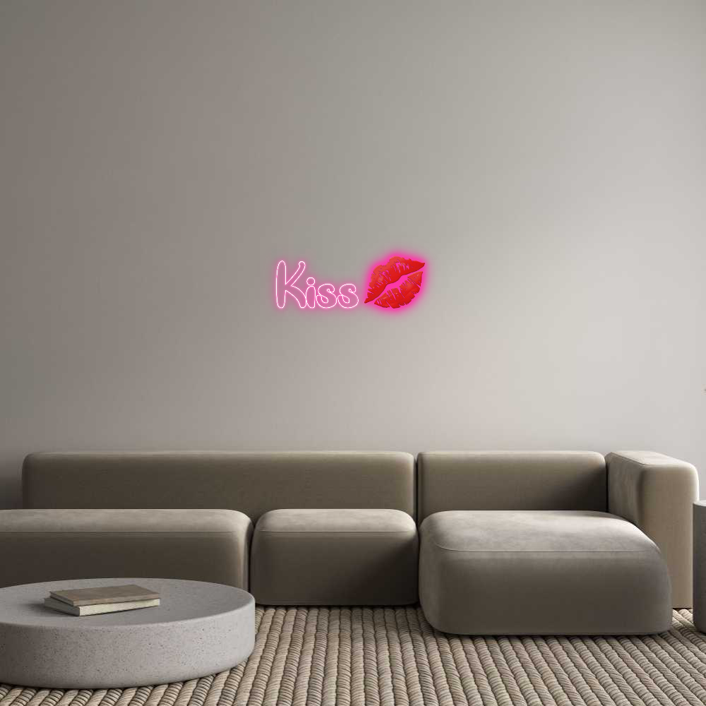 Anpassad neon: Kiss💋