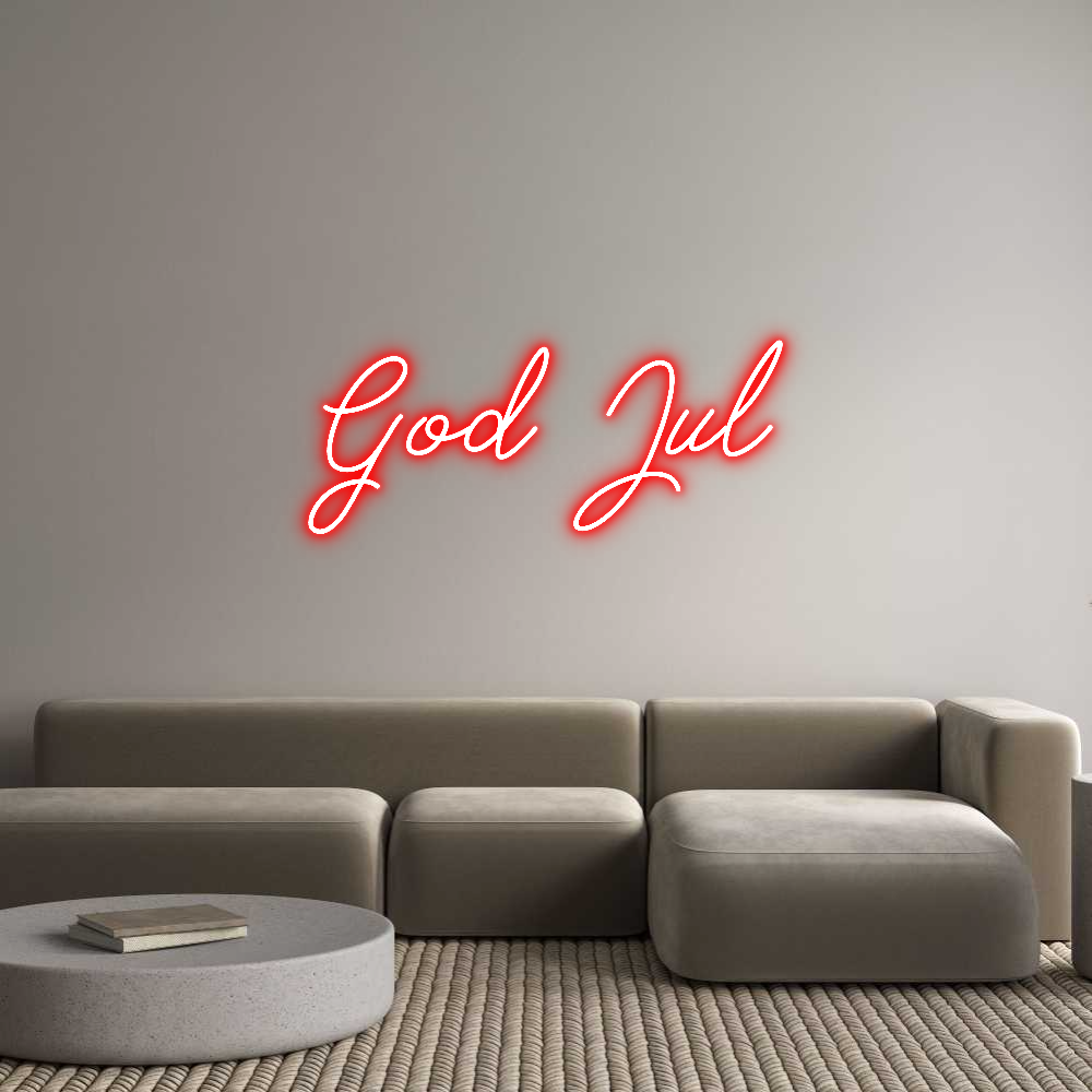 Anpassad neon: God Jul