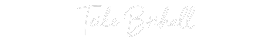 Anpassad neon: Teike Brihall