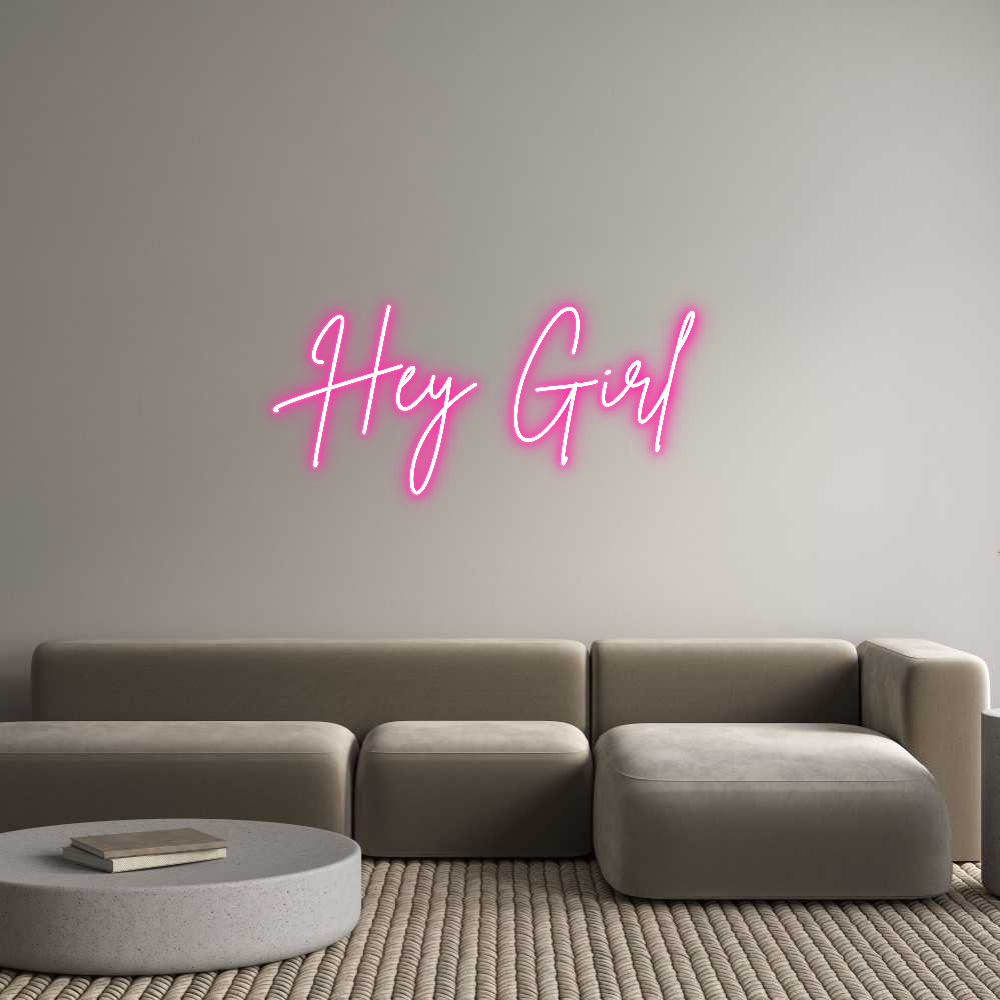 Anpassad neon: Hey Girl