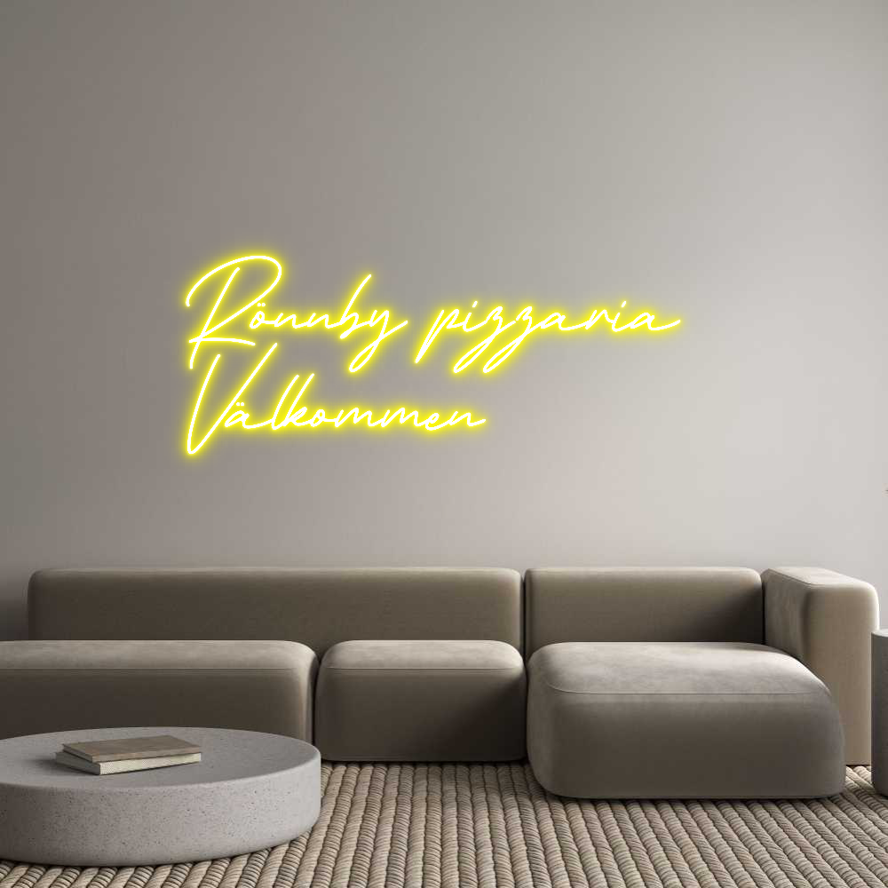Anpassad neon: Rönnby pizzar...