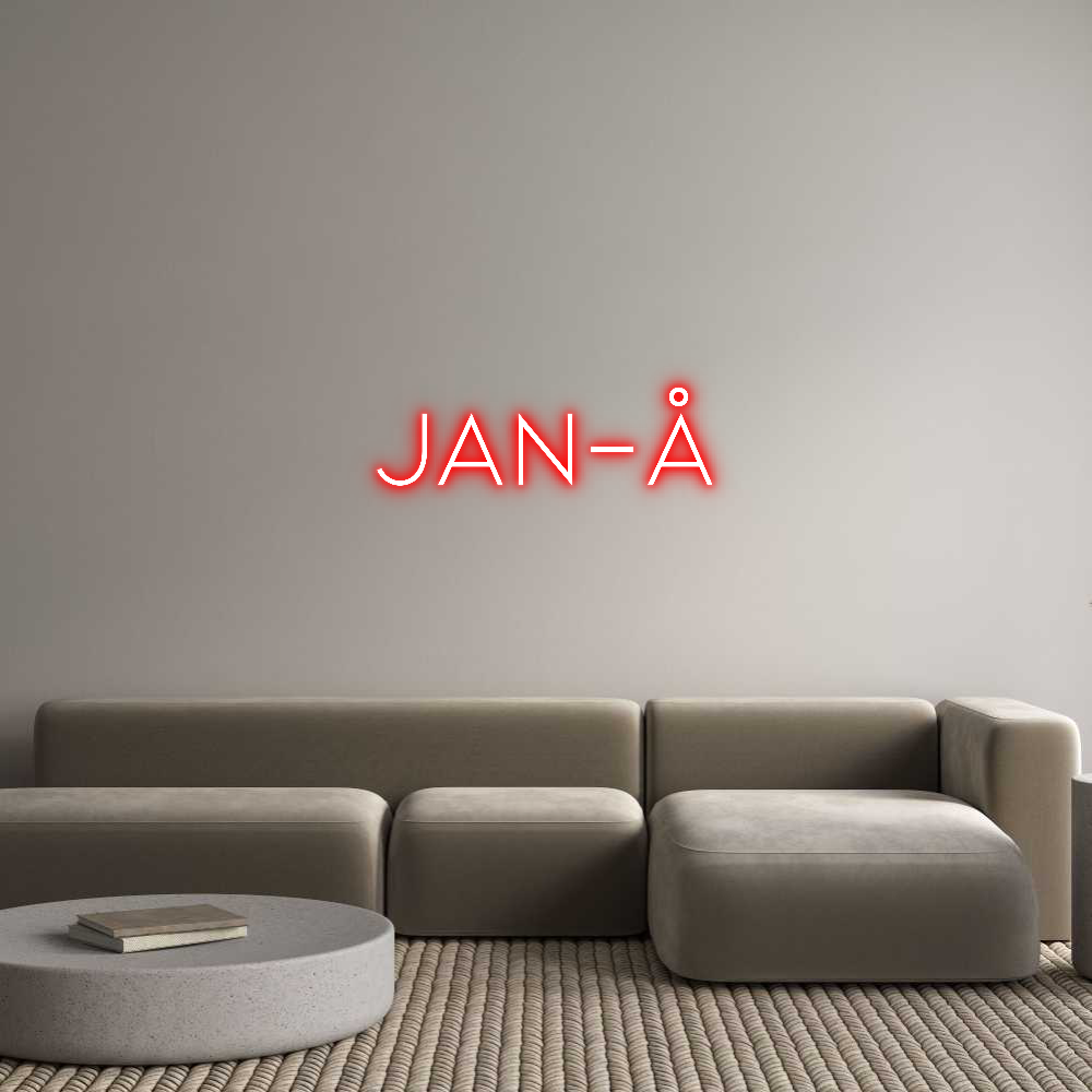Anpassad neon: Jan-Å