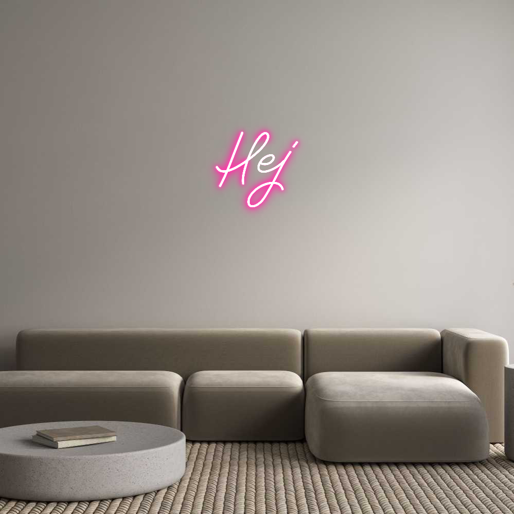 Anpassad neon: Hej