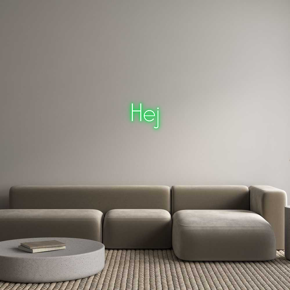 Anpassad neon: Hej