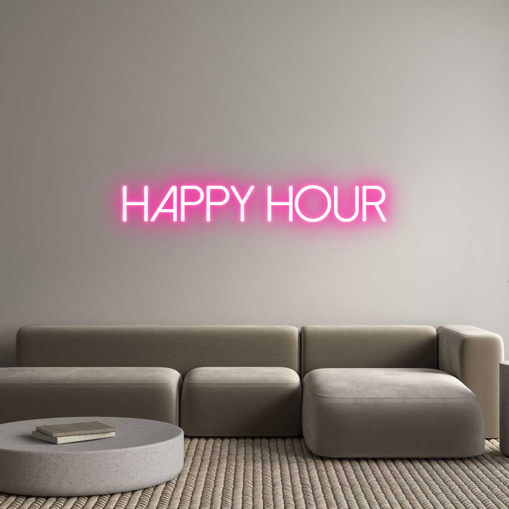 Anpassad neon: Happy hour