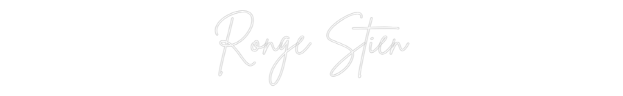 Anpassad neon: Ronge Stien