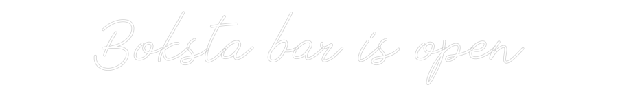 Anpassad neon: Boksta bar is...