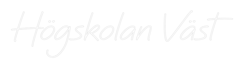 Anpassad neon: Högskolan Väst