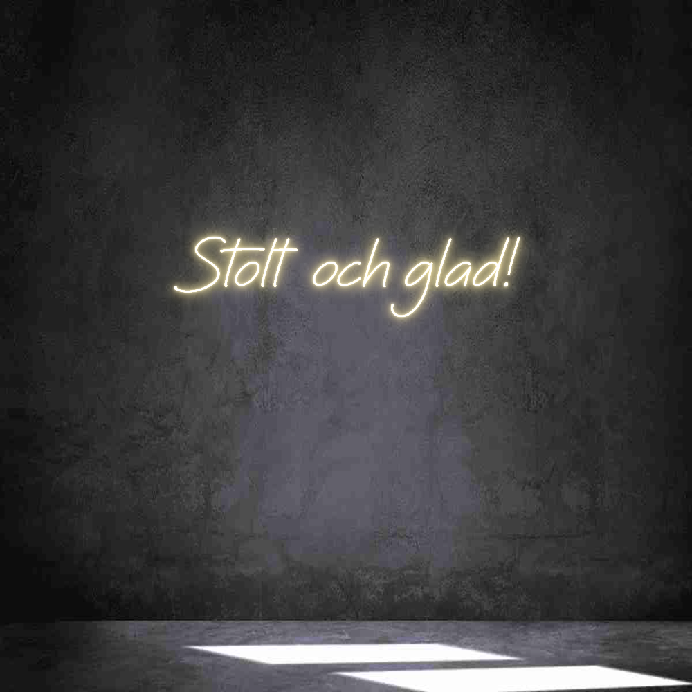 Anpassad neon: Stolt och gla...