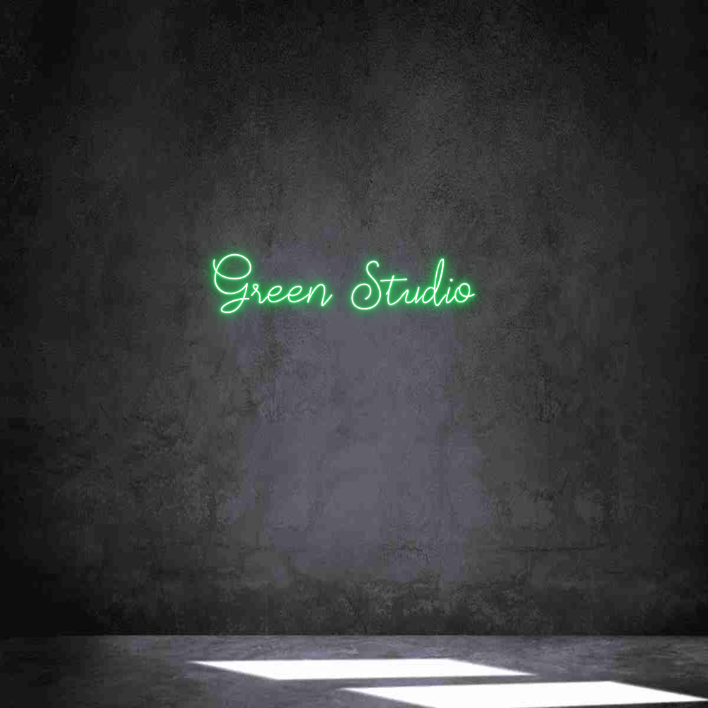 Anpassad neon: Green Studio