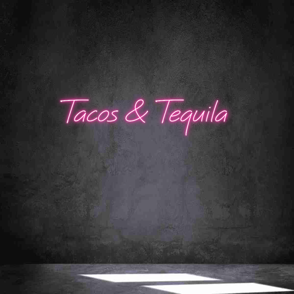 Anpassad neon: Tacos & Tequi...