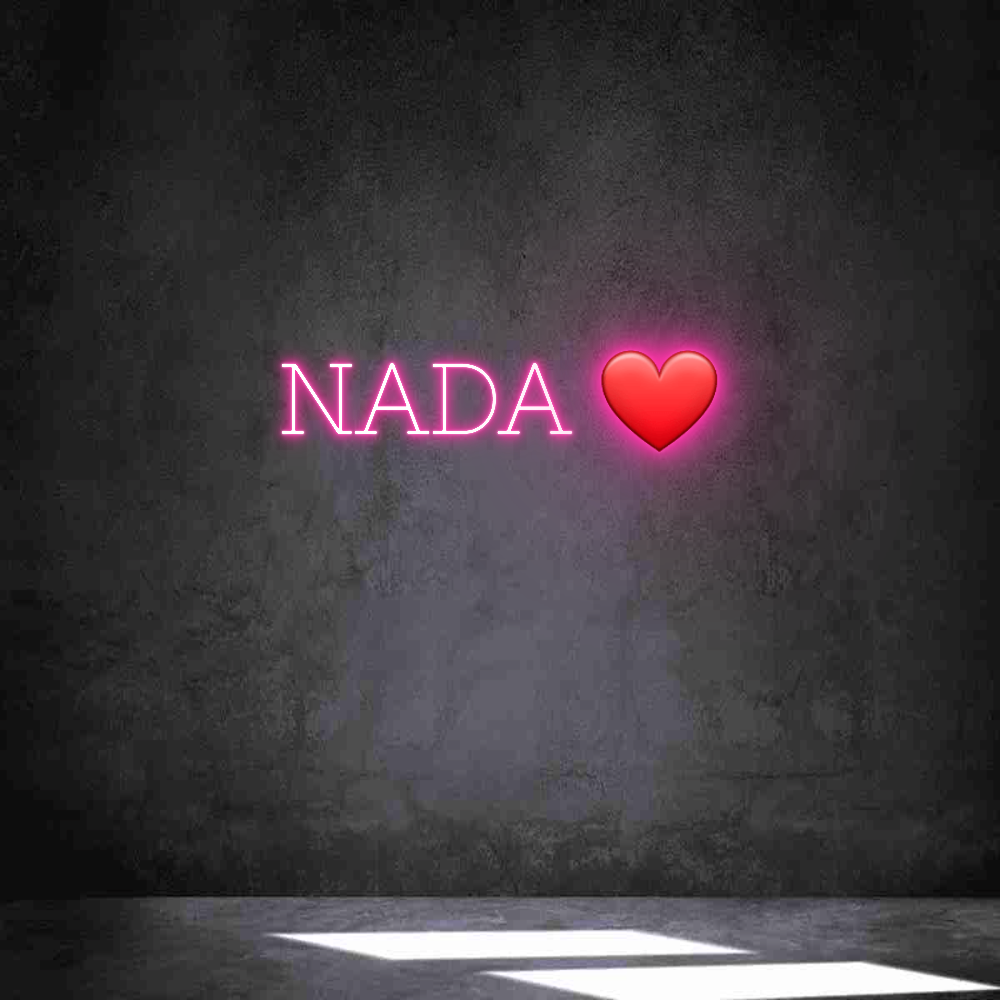Anpassad neon: NADA ❤️