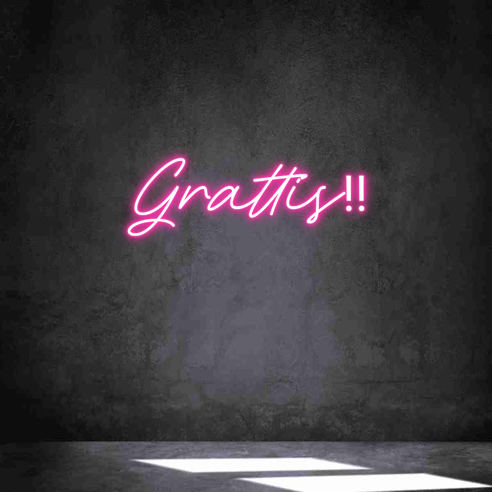 Anpassad neon: Grattis!!