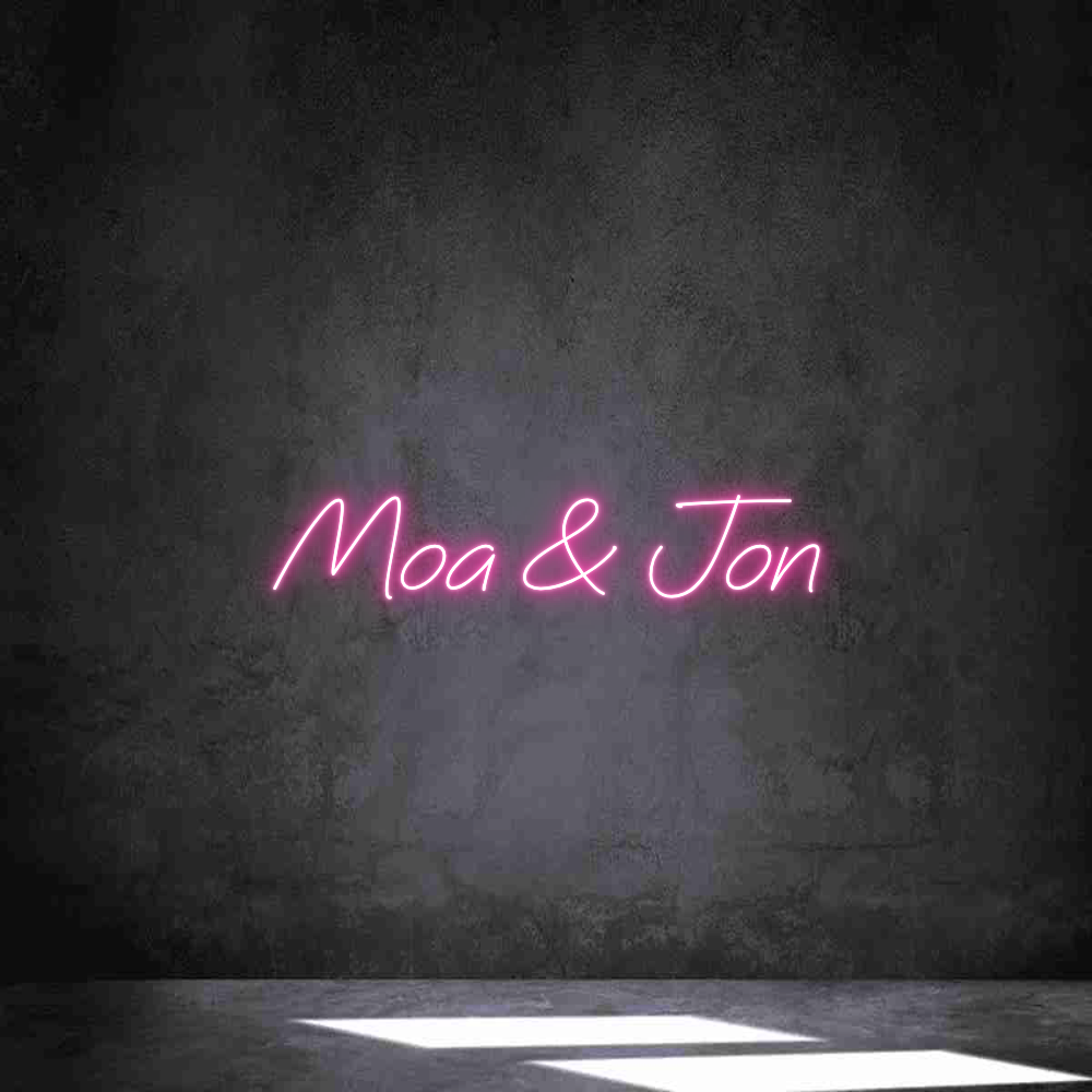 Anpassad neon: Moa & Jon