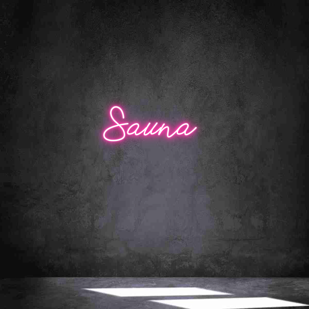 Anpassad neon: Sauna