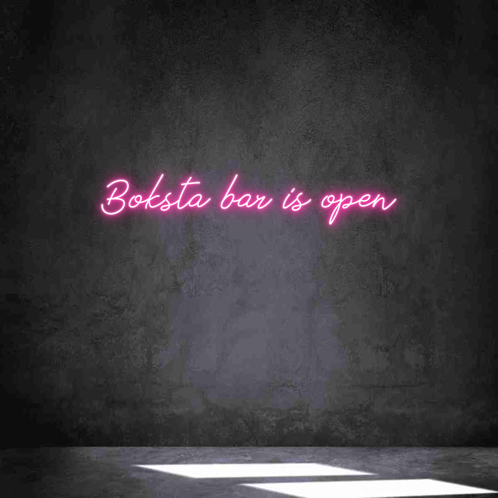 Anpassad neon: Boksta bar is...