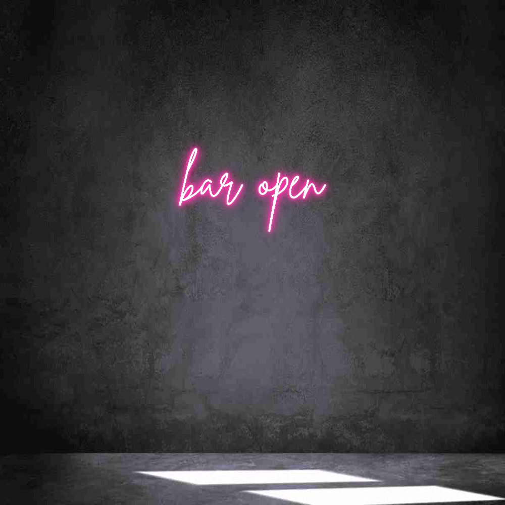 Anpassad neon: bar open