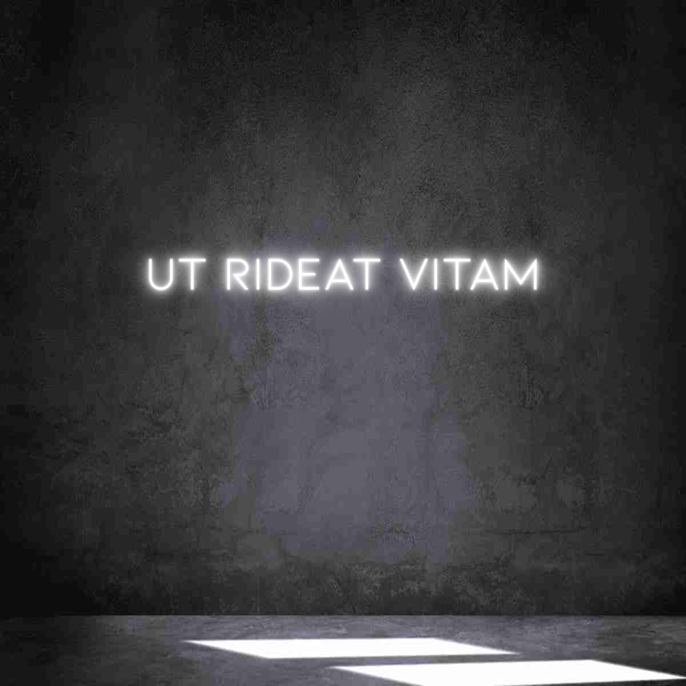 Anpassad neon: Ut rideat vitam