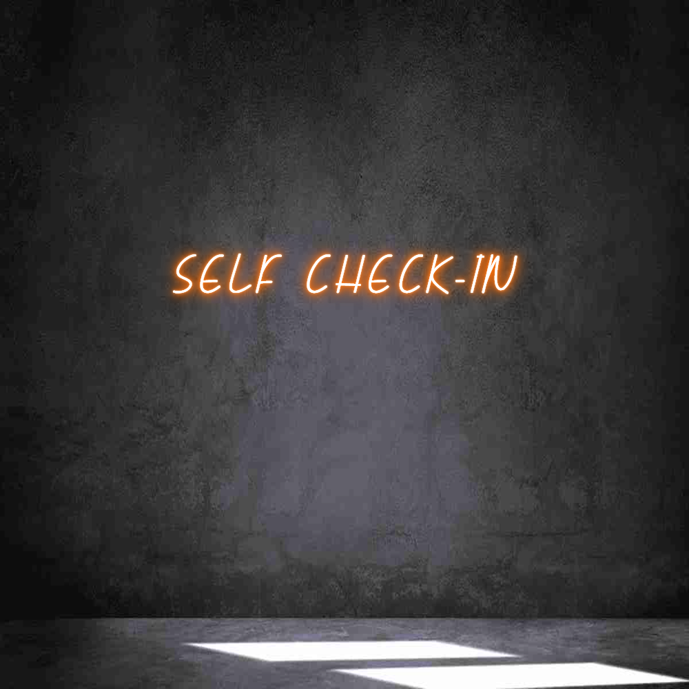 Anpassad neon: SELF CHECK-IN
