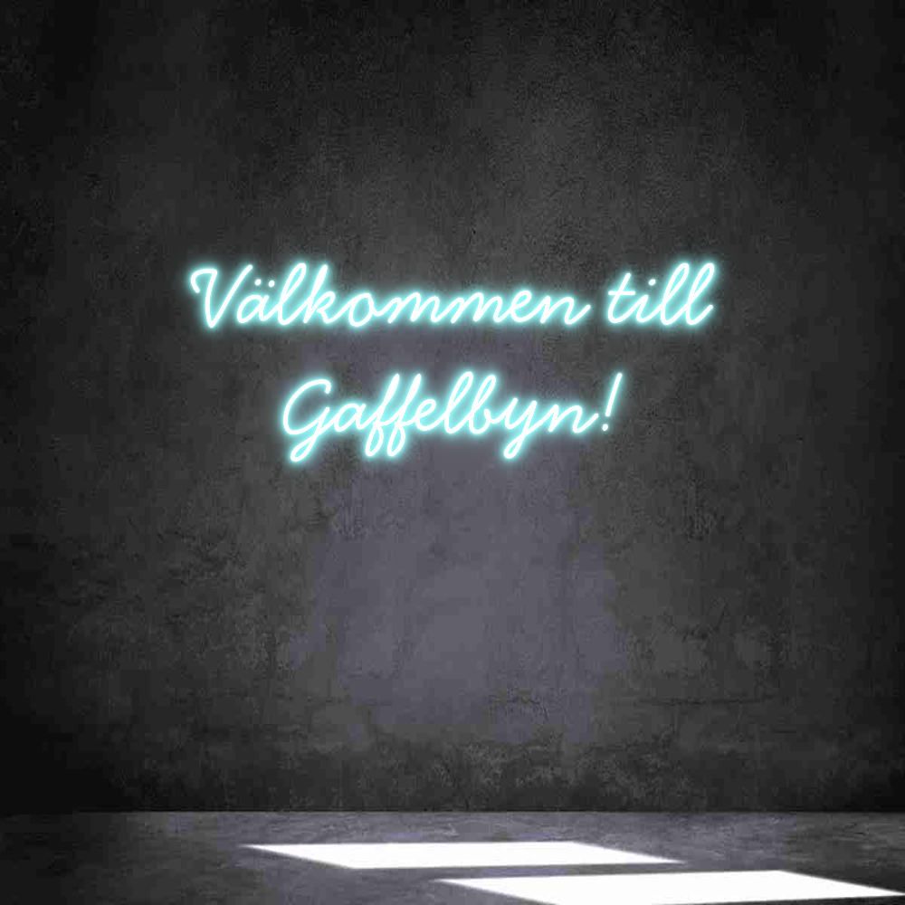 Anpassad neon: Välkommen til...