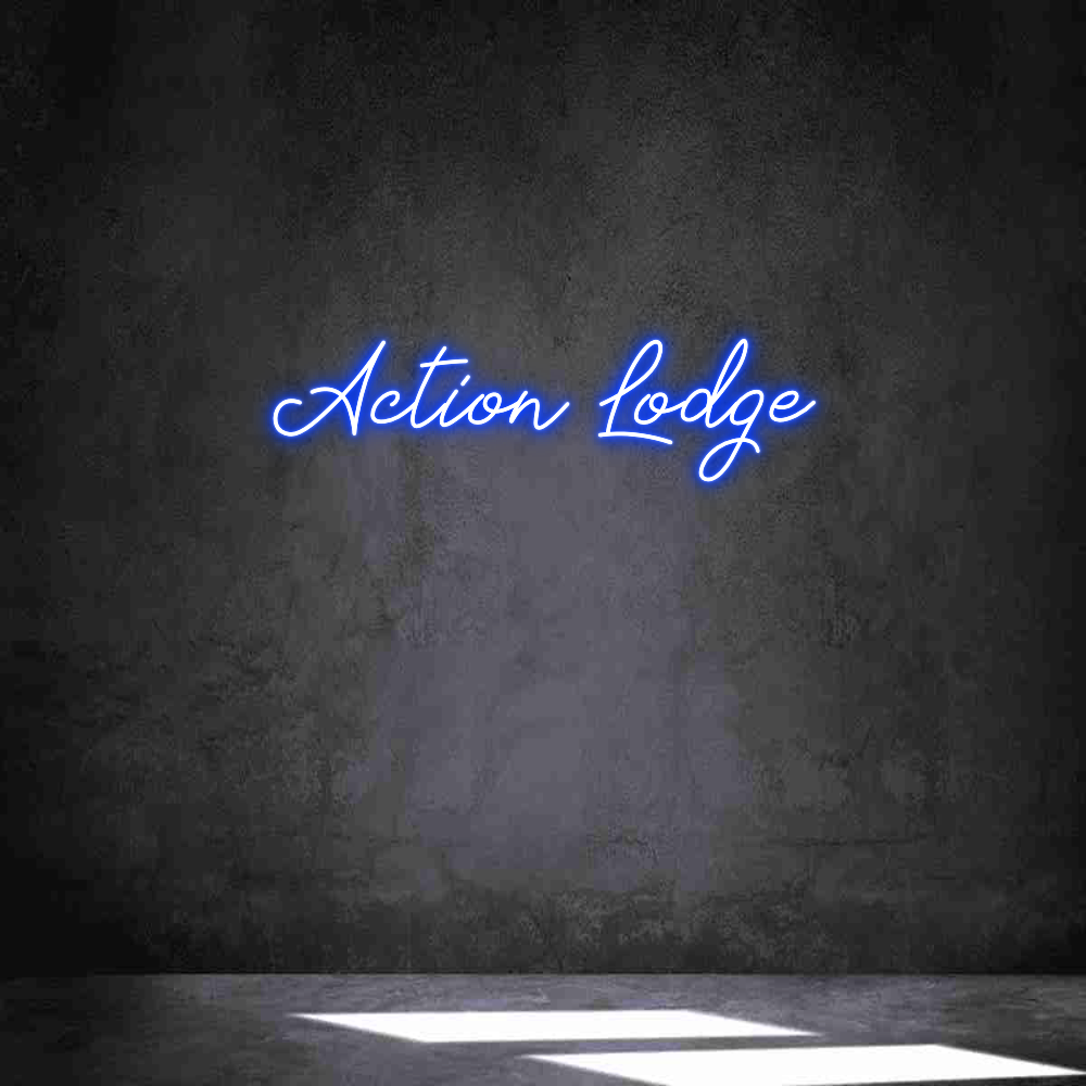 Anpassad neon: Action Lodge