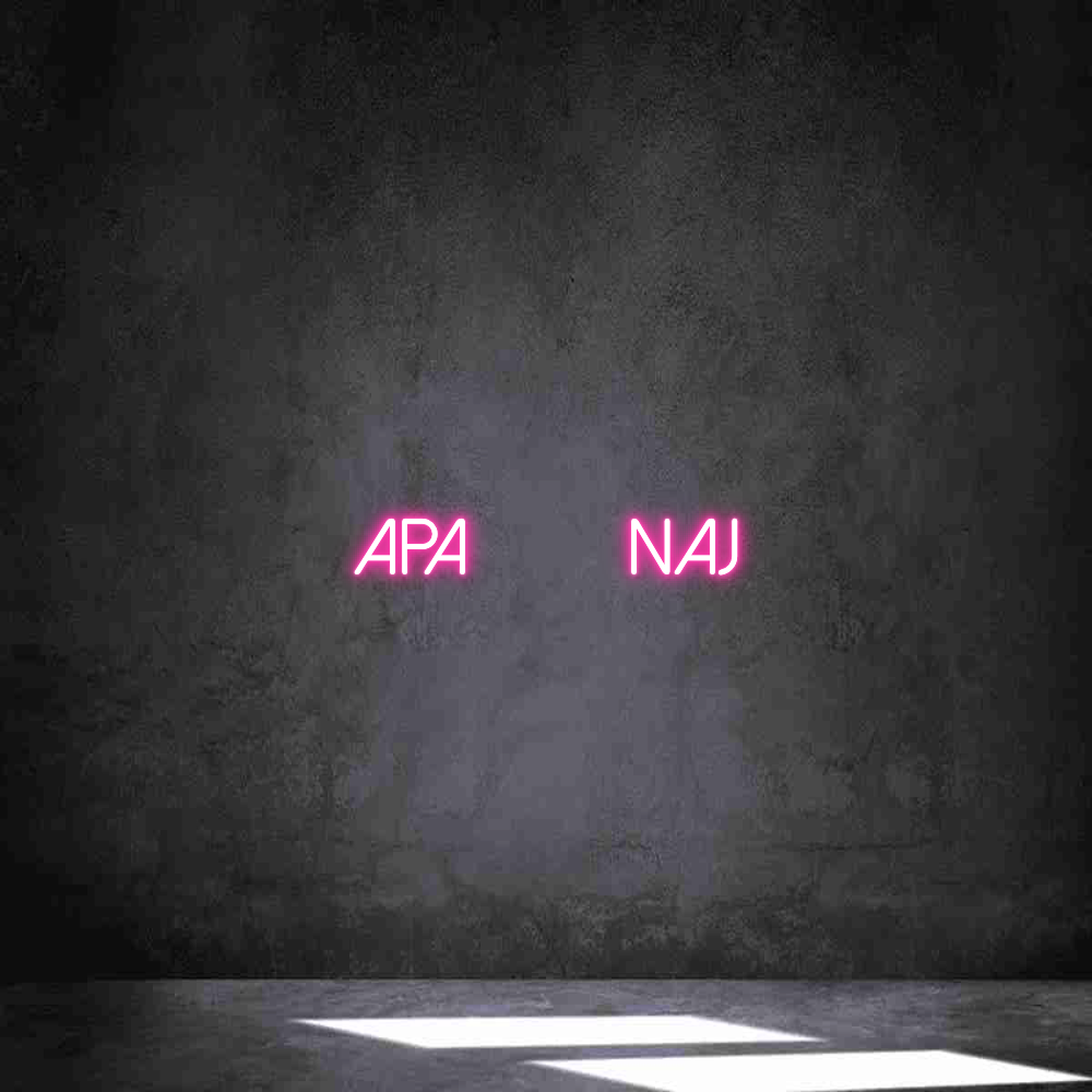Anpassad neon: APA——NAJ