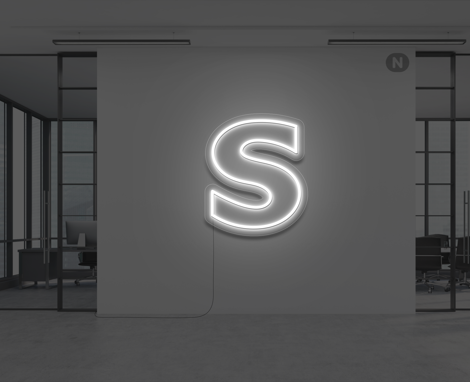 neon-bokstav-s-vit