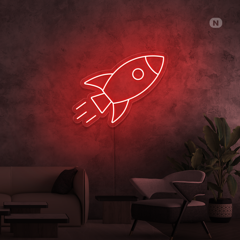 Neonskylt Raket