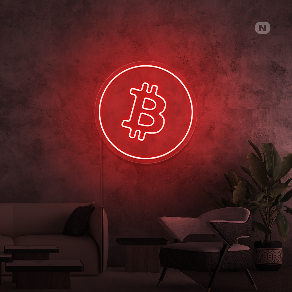 Neonskylt Bitcoin